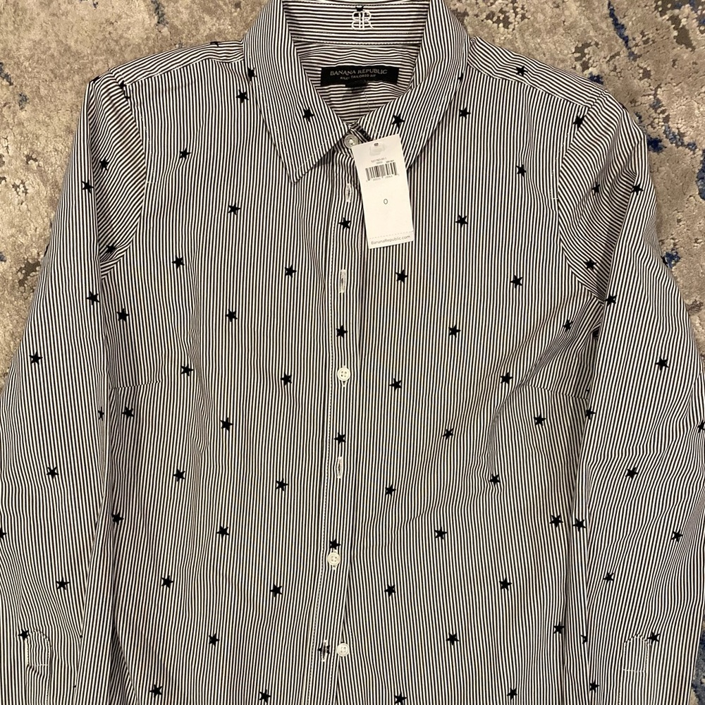 Banana Republic Riley Tailored Fit Button Down Shirt size 0